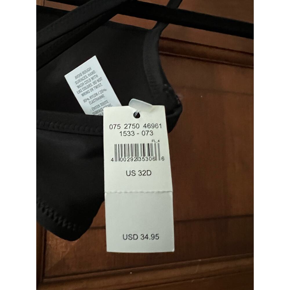 NWT Aerie OG Women's Lightly Lined Underwire Bikini Top True Black Size 32D - Picture 9 of 12